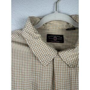 American Eagle Button Down Short Sleeve Shirt Geometric Vibrant Pattern SZ L